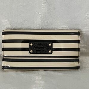 Striped Black and Cream Women's wallet